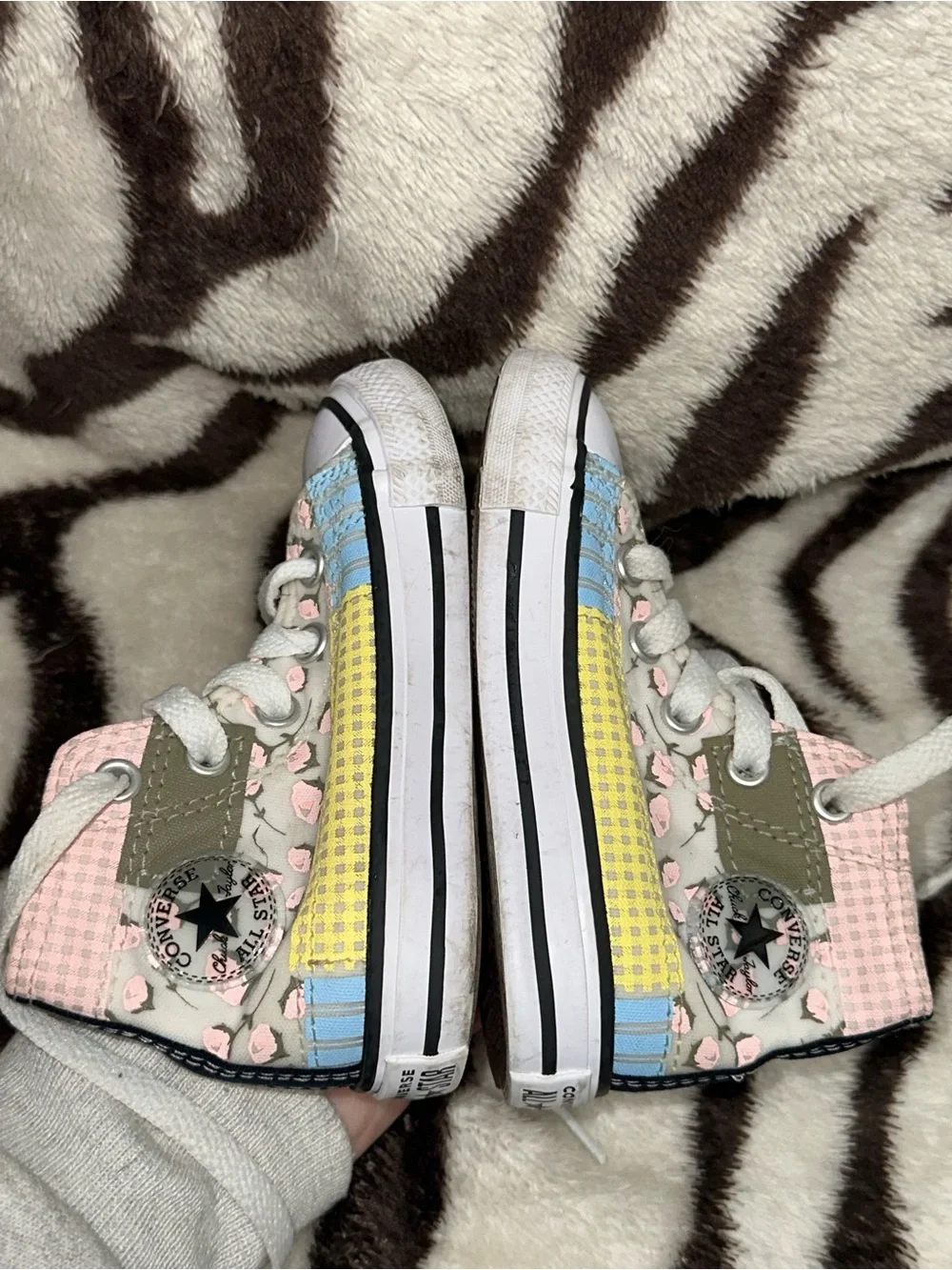 Kids Converse High-Top Sneakers in Pink, Yellow & Blue